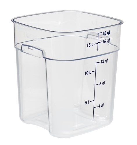 CAMBRO FRESHPRO 18 QT SQUARE STORAGE, CLEAR