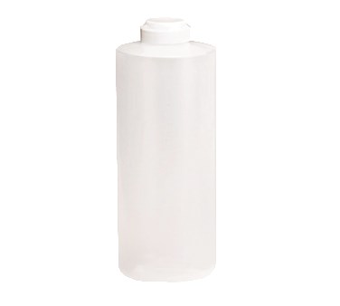 TABLECRAFT 32 OZ SQUEEZE BOTTLE, HINGE TOP, CLEAR