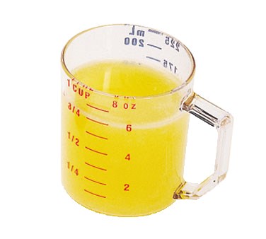 CAMBRO 1 CUP MEASURING CUP, CLEAR