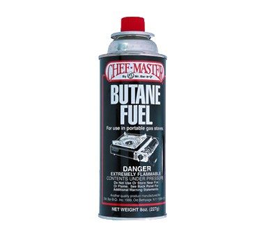 CHEF MASTER 8 OZ BUTANE FUEL, 4 PACK