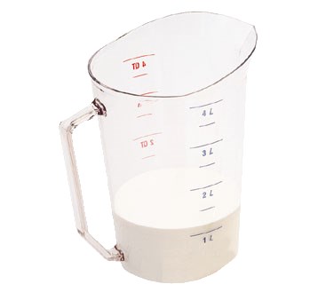 CAMBRO 4 QT MEASURING CUP, CLEAR