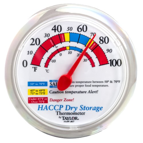 TAYLOR 6&quot; PREP/DRY STORAGE  THERMOMETER, 0 to 100F