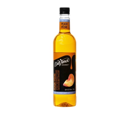 DAVINCI S/F PEACH SYRUP, 750  MILLILITERS