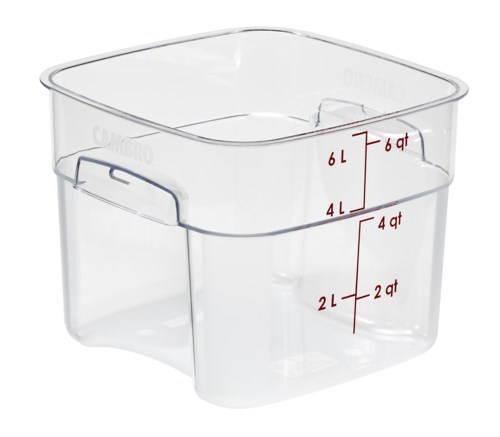 CAMBRO FRESHPRO 6 QT SQUARE STORAGE, CLEAR