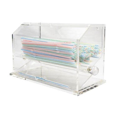 WINCO STRAW DISPENSER, CLEAR