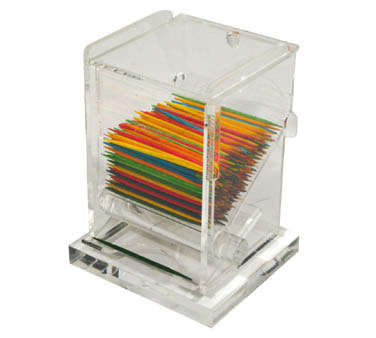 WINCO 3&quot; x 2-1/2&quot; x 4&quot; TOOTHPICK DISPENSER, CLEAR