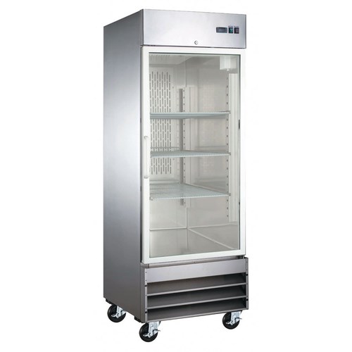 FALCON 1 DOOR S/S  REFRIGERATOR, HINGED GLASS