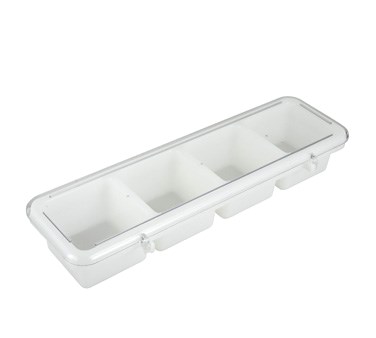 WINCO 4 COMPARTMENT BAR  CADDIES, 18&quot; X 5&quot; X 3&quot;