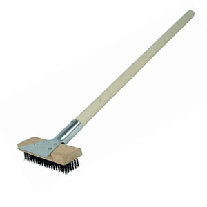 WINCO 27&quot; PIZZA OVEN BRUSH WITH SCRAPER