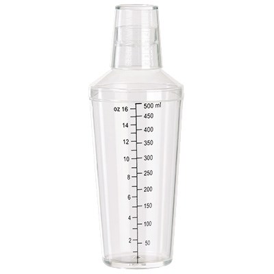 WINCO 16 OZ CLEAR BAR SHAKER