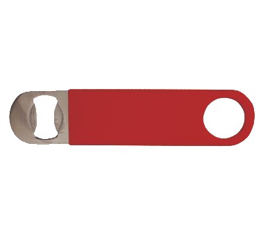 WINCO FLAT PVC COATED BOTTLE OPENER, RED