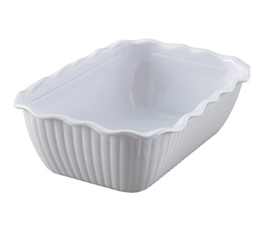 WINCO 10&quot; X 7&quot; X 3&quot; DELI CROCK, WHITE