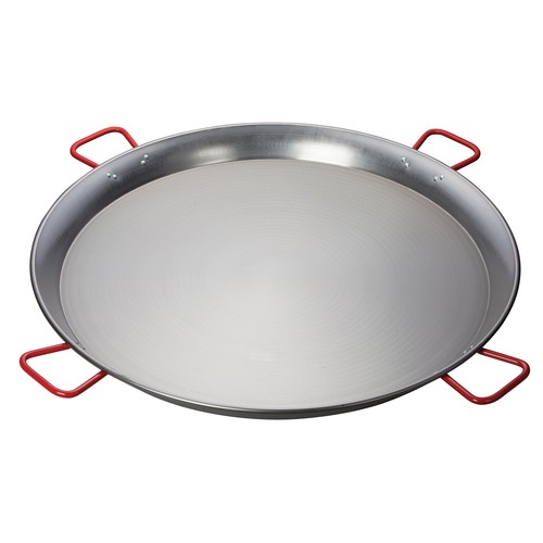 WINCO 35-1/2&quot; PAELLA PAN, 4  HANDLES, POLISHED CARBON STEEL