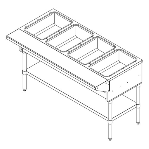 FALCON 4 BAY STEAM TABLE, 120V