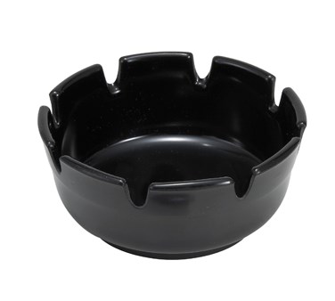 WINCO 4&quot; PLASTIC ASHTRAY, BLACK, 1 DZ