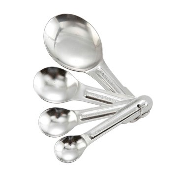 WINCO MEASURING SPOONS, 4 PIECE SET (1/4, 1/2, 1 TSP &amp;