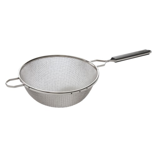 WINCO 10-1/2&quot; DOUBLE F MESH, S/S, PLASTIC HANDLE