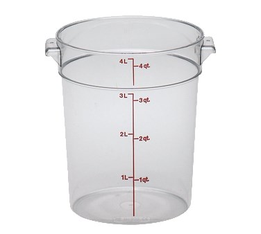 CAMBRO ROUND STORAGE 4 QT, CLEAR