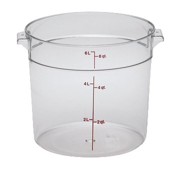 CAMBRO ROUND STORAGE 6 QT, CLEAR