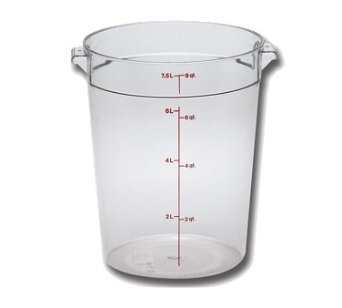 CAMBRO ROUND STORAGE 8 QT, CLEAR