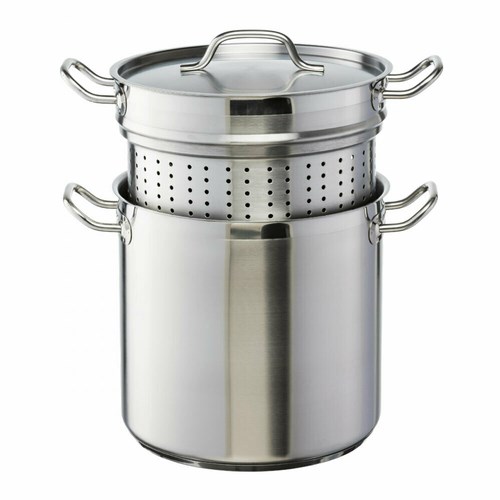 LIBERTYWARE 12 QUART PASTA  COOKER SET, STAINLESS STEEL