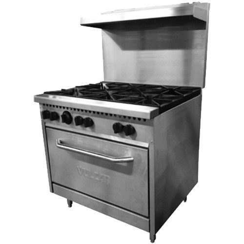 VULCAN 36&quot; RANGE, OPEN  BURNERS, NATURAL GAS