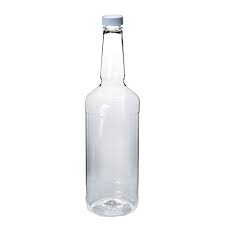 QUART SIZE LONG NECK BOTTLE  WITH CAP, PLASTIC