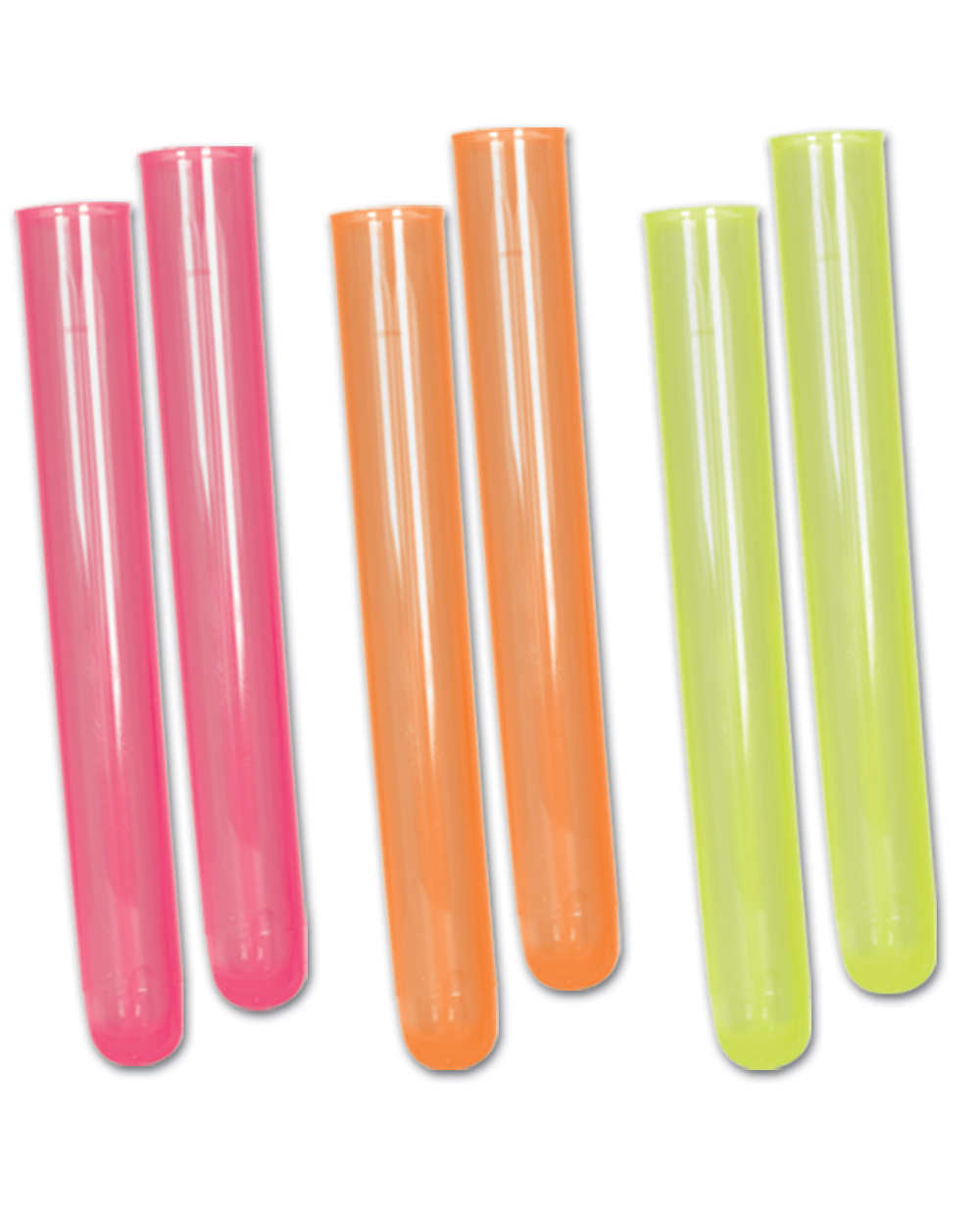 TEST TUBE SHOT GLASS 5-5/8&quot;,  PLASTIC, NEON, 1,000CS